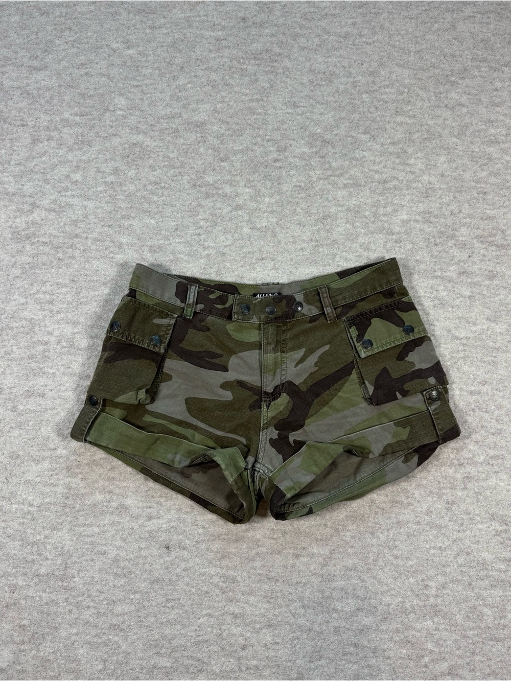 Allen B. By Allen Schwartz Camo Utility Jean Shorts - Olive Green